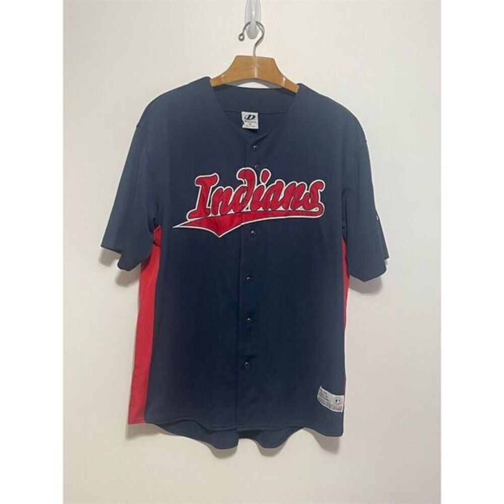 Cleveland Indians MLB Jersey Men's XL Blue Majestic Baseball